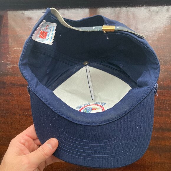 Vintage Duck Head Rope Hat – Navy Blue Embroidered Duck Logo Cap - Picture 6 of 6